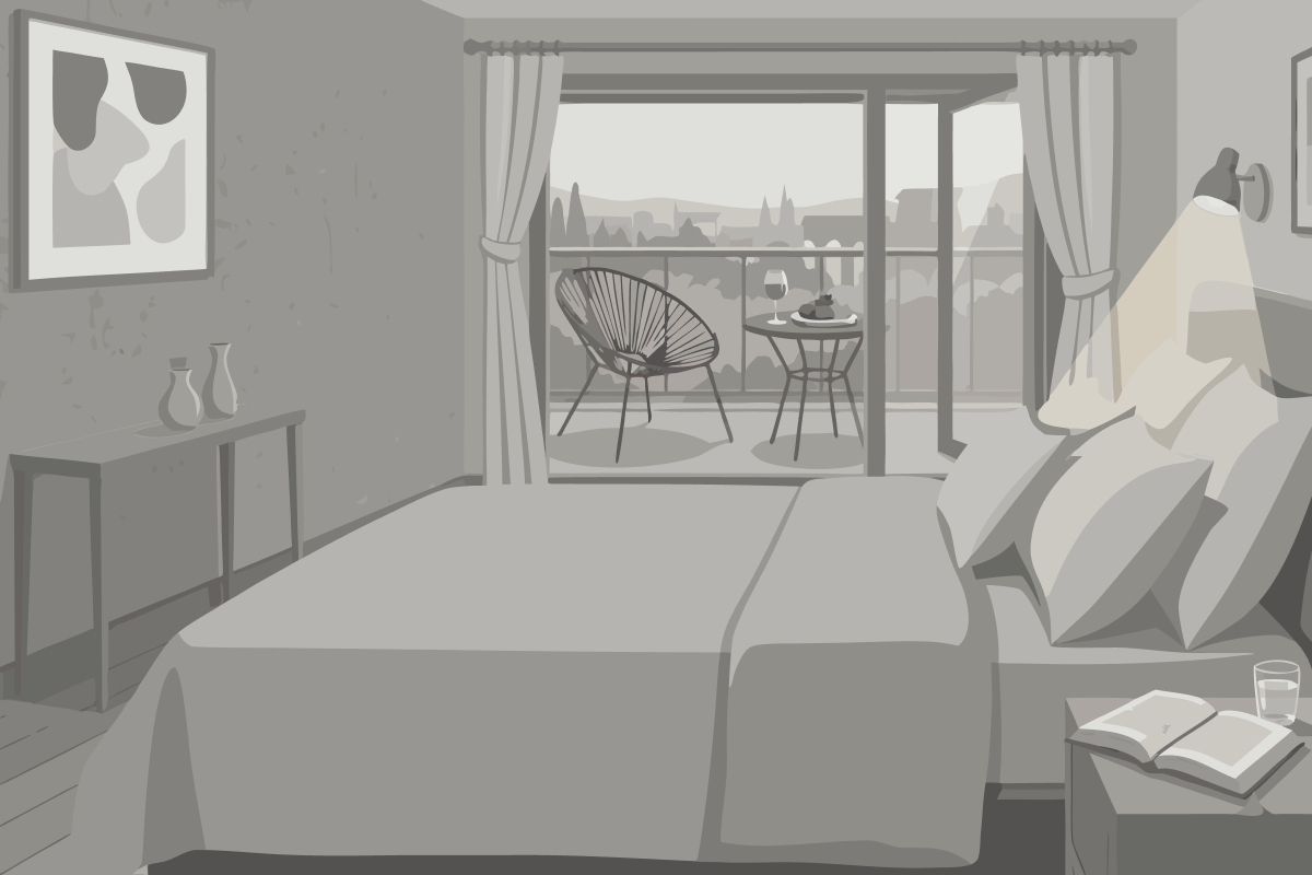Chambre Lits Jumeaux avec Climatisation - Non-Fumeurs